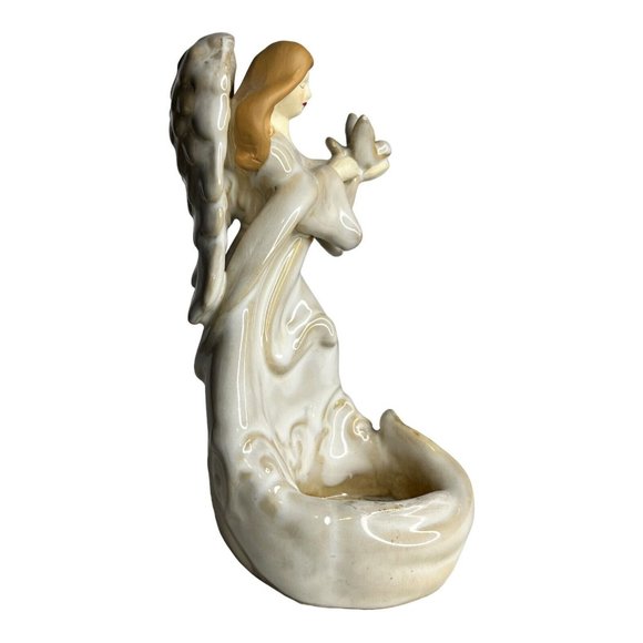 Yankee Candle Angel Figurine Tealight Votive Candle Holder Dove Bird Peace - Picture 6 of 8